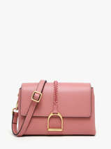 Shoulder Bag S Torsade Leather Etrier Pink torsade ETOS169S-vue-porte